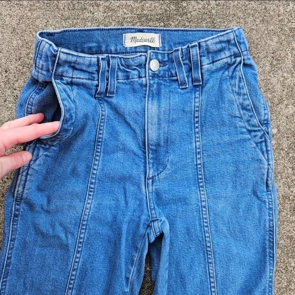 MADEWELL Straight Jean Medium Blue Indigo Wash: Seamed Edition Women's Size 23 - Picture 7 of 16